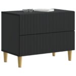 vidaXL Nočný stolík Čierna 62 x 34,5 x 48 cm Kompozitné drevo – Obrázok 2