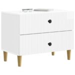 vidaXL Nočný stolík Biela s vysokým leskom 62 x 34,5 x 48 cm – Obrázok 2
