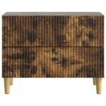 vidaXL Nočný stolík Dymový dub 62 x 34,5 x 48 cm Kompozitné drevo – Obrázok 4