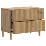 vidaXL Nočný stolík Dub artisan 62 x 34,5 x 48 cm Kompozitné drevo – Obrázok 3