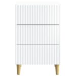 vidaXL Nočný stolík Biela 43 x 41 x 66,5 cm Kompozitné drevo – Obrázok 4
