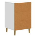 vidaXL Nočný stolík Biela 43 x 41 x 66,5 cm Kompozitné drevo – Obrázok 6