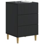 vidaXL Nočný stolík Čierna 43 x 41 x 66,5 cm Kompozitné drevo – Obrázok 2