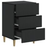 vidaXL Nočný stolík Čierna 43 x 41 x 66,5 cm Kompozitné drevo – Obrázok 3
