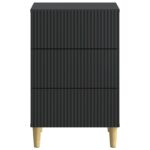 vidaXL Nočný stolík Čierna 43 x 41 x 66,5 cm Kompozitné drevo – Obrázok 4