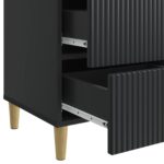 vidaXL Nočný stolík Čierna 43 x 41 x 66,5 cm Kompozitné drevo – Obrázok 8