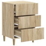 vidaXL Nočný stolík Dub sonoma 43 x 41 x 66,5 cm Kompozitné drevo – Obrázok 3