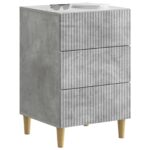 vidaXL Nočný stolík Betónovo sivá 43 x 41 x 66,5 cm Kompozitné drevo – Obrázok 2
