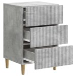 vidaXL Nočný stolík Betónovo sivá 43 x 41 x 66,5 cm Kompozitné drevo – Obrázok 3