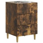 vidaXL Nočný stolík Dymový dub 43 x 41 x 66,5 cm Kompozitné drevo – Obrázok 2