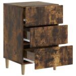 vidaXL Nočný stolík Dymový dub 43 x 41 x 66,5 cm Kompozitné drevo – Obrázok 3