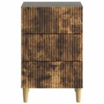 vidaXL Nočný stolík Dymový dub 43 x 41 x 66,5 cm Kompozitné drevo – Obrázok 4
