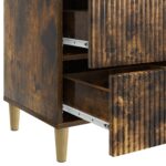 vidaXL Nočný stolík Dymový dub 43 x 41 x 66,5 cm Kompozitné drevo – Obrázok 8