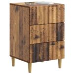 vidaXL Nočný stolík Staré drevo 43 x 41 x 66,5 cm Kompozitné drevo – Obrázok 2