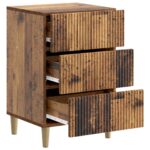 vidaXL Nočný stolík Staré drevo 43 x 41 x 66,5 cm Kompozitné drevo – Obrázok 3