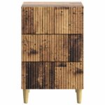 vidaXL Nočný stolík Staré drevo 43 x 41 x 66,5 cm Kompozitné drevo – Obrázok 4