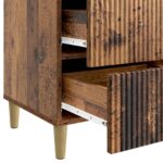vidaXL Nočný stolík Staré drevo 43 x 41 x 66,5 cm Kompozitné drevo – Obrázok 8