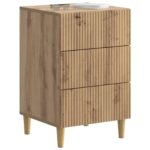 vidaXL Nočný stolík Dub artisan 43 x 41 x 66,5 cm Kompozitné drevo – Obrázok 2