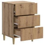 vidaXL Nočný stolík Dub artisan 43 x 41 x 66,5 cm Kompozitné drevo – Obrázok 3
