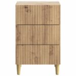 vidaXL Nočný stolík Dub artisan 43 x 41 x 66,5 cm Kompozitné drevo – Obrázok 4
