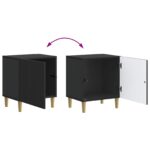 vidaXL Nočný stolík 2 pcs Čierna 43 x 34,5 x 50 cm Kompozitné drevo – Obrázok 10