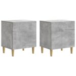 vidaXL Nočný stolík 2 pcs Betónovo sivá 43 x 34,5 x 50 cm