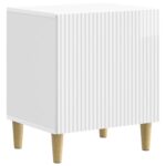 vidaXL Nočný stolík Biela s vysokým leskom 43 x 34,5 x 50 cm