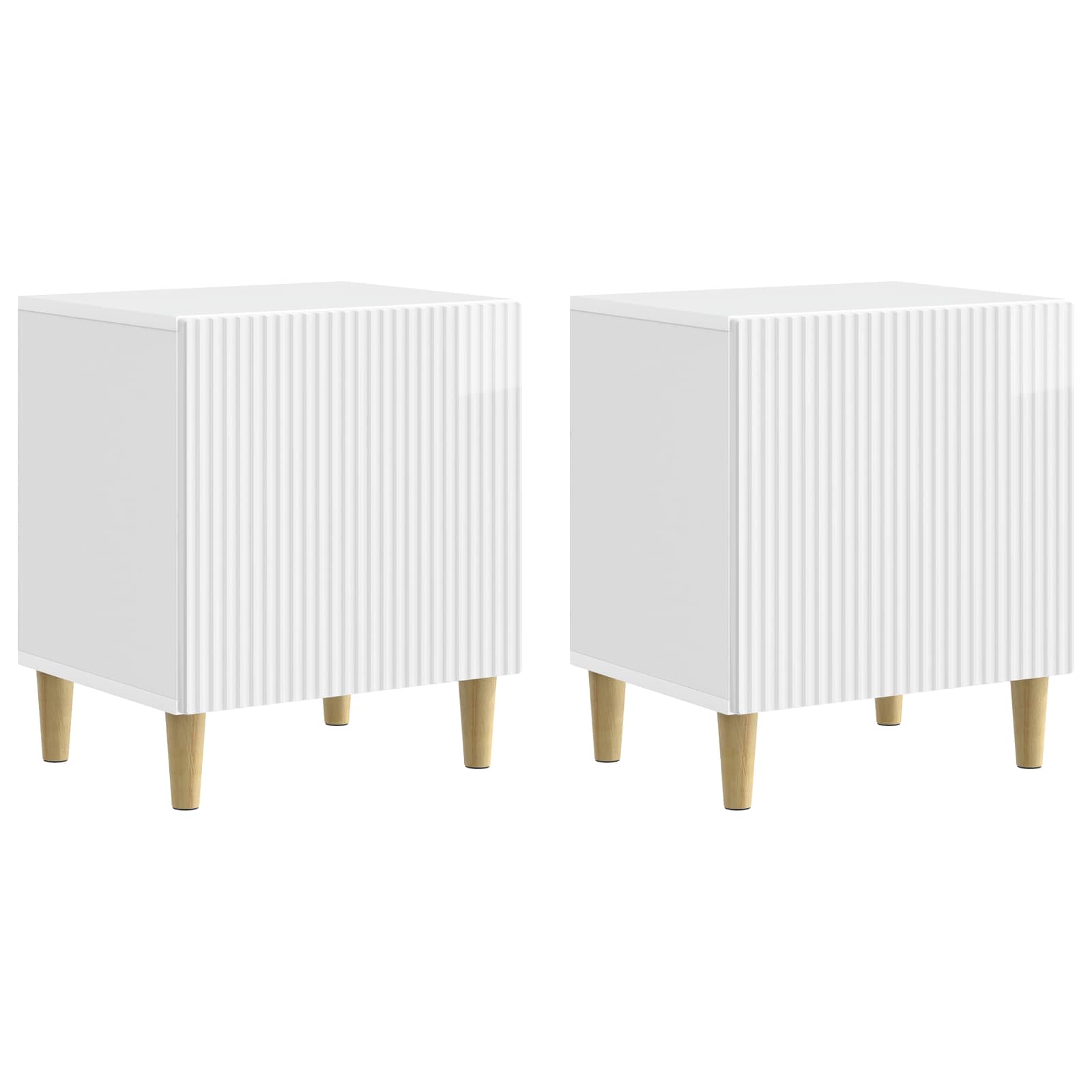 894574_1.jpg vidaXL Nočný stolík 2 pcs Biela s vysokým leskom 43 x 34,5 x 50 cm – Obrázok 1