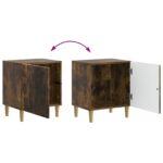 vidaXL Nočný stolík Dymový dub 43 x 34,5 x 50 cm Kompozitné drevo – Obrázok 9