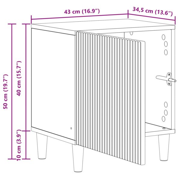 vidaXL Nočný stolík 2 pcs Dymový dub 43 x 34,5 x 50 cm – Obrázok 11