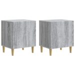 vidaXL Nočný stolík 2 pcs Sivá sonoma 43 x 34,5 x 50 cm