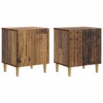 vidaXL Nočný stolík 2 pcs Staré drevo 43 x 34,5 x 50 cm