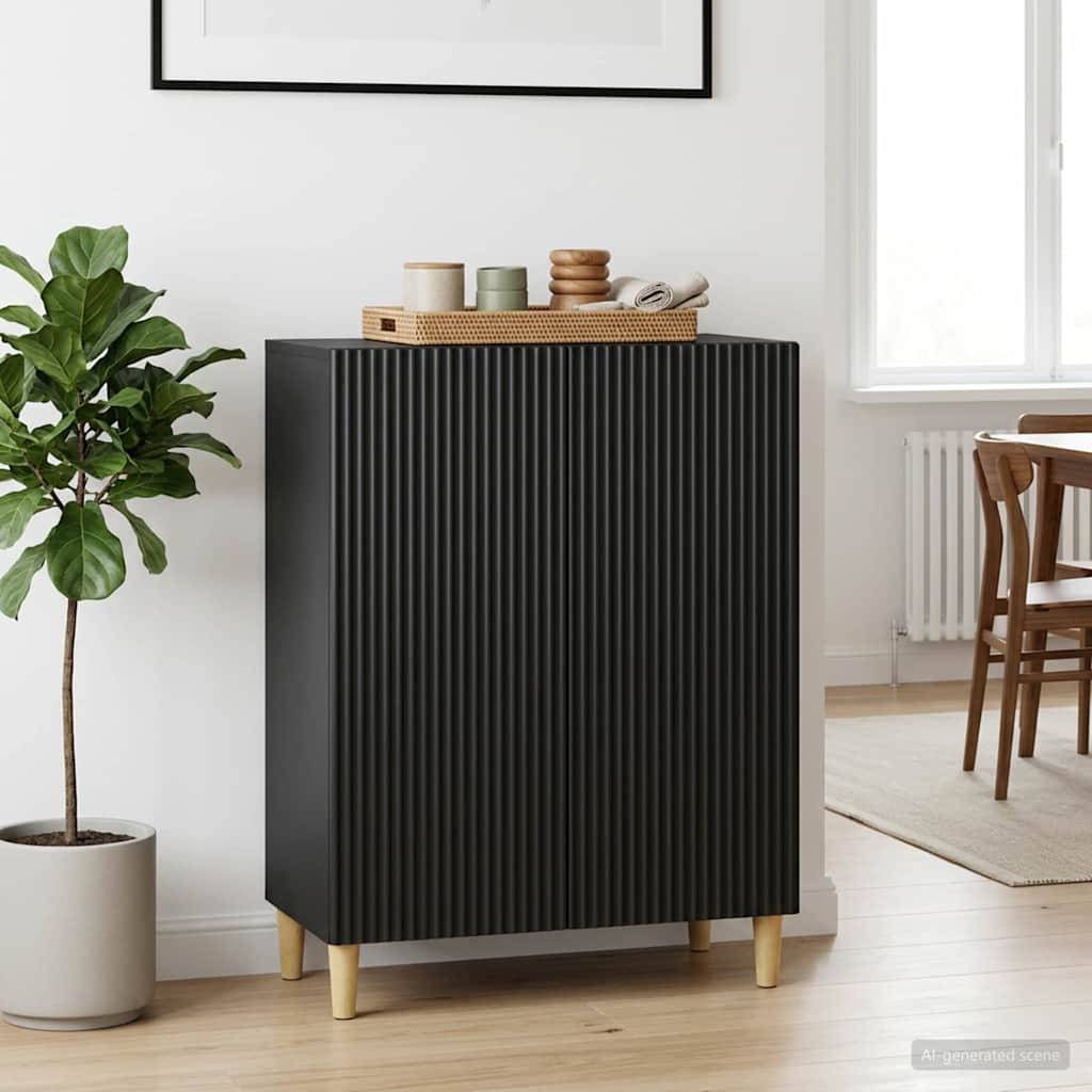 894586_1.jpg vidaXL Servírovacia skriňa Čierna 66 x 34,5 x 90 cm Kompozitné drevo – Obrázok 1