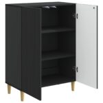 vidaXL Servírovacia skriňa Čierna 66 x 34,5 x 90 cm Kompozitné drevo – Obrázok 5