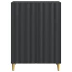 vidaXL Servírovacia skriňa Čierna 66 x 34,5 x 90 cm Kompozitné drevo – Obrázok 6
