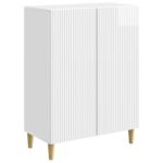 vidaXL Servírovacia skriňa Biela s vysokým leskom 66 x 34,5 x 90 cm – Obrázok 2