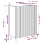 vidaXL Servírovacia skriňa Dymový dub 66 x 34,5 x 90 cm – Obrázok 12