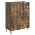 vidaXL Servírovacia skriňa Dymový dub 66 x 34,5 x 90 cm – Obrázok 3