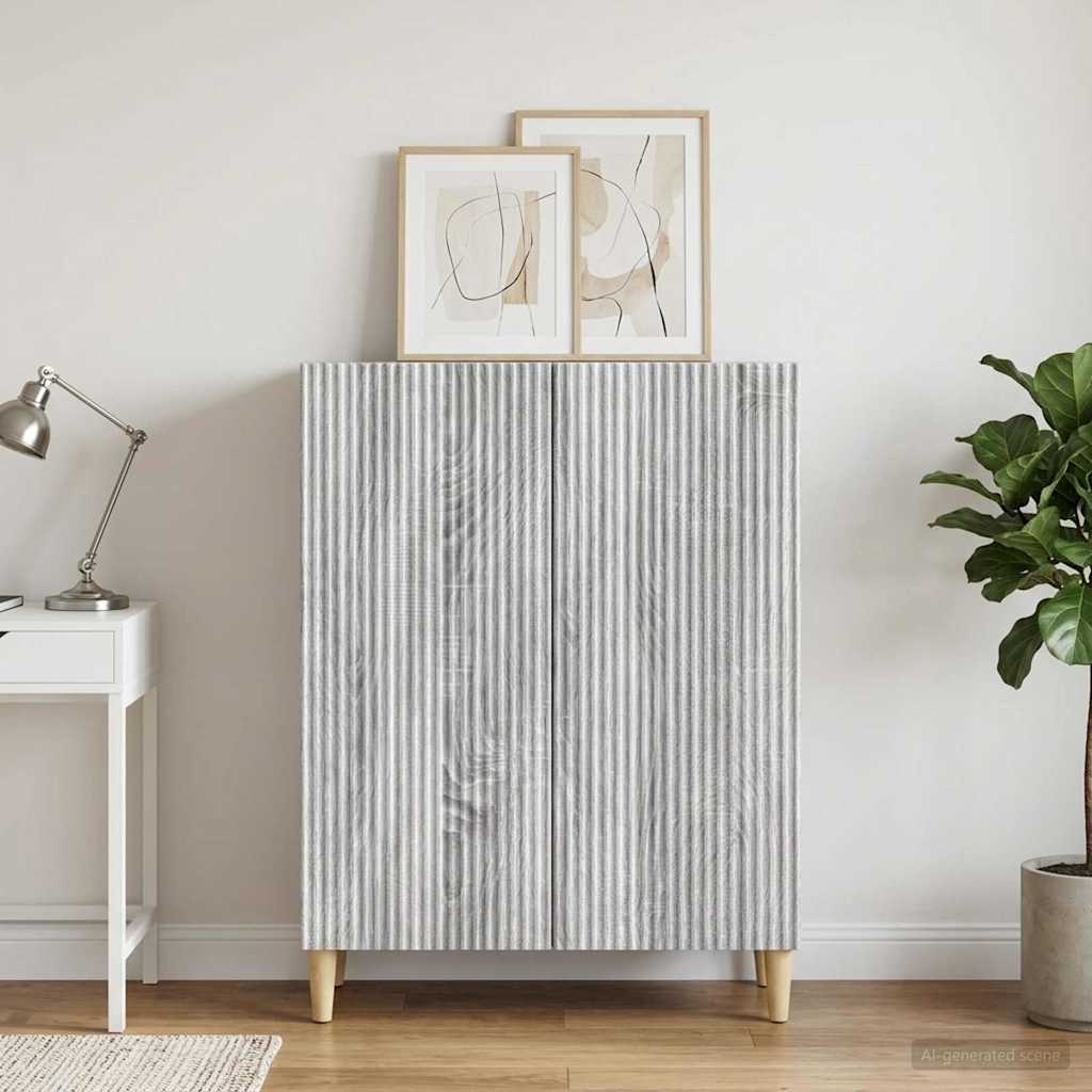 894591_1.jpg vidaXL Servírovacia skriňa Sivá sonoma 66 x 34,5 x 90 cm – Obrázok 1