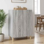 vidaXL Servírovacia skriňa Sivá sonoma 66 x 34,5 x 90 cm – Obrázok 4