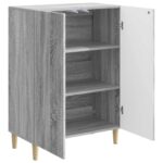 vidaXL Servírovacia skriňa Sivá sonoma 66 x 34,5 x 90 cm – Obrázok 5