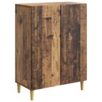 vidaXL Servírovacia skriňa Staré drevo 66 x 34,5 x 90 cm – Obrázok 2