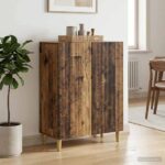 vidaXL Servírovacia skriňa Staré drevo 66 x 34,5 x 90 cm – Obrázok 4