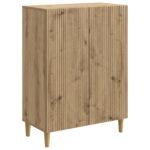 vidaXL Servírovacia skriňa Dub artisan 66 x 34,5 x 90 cm – Obrázok 2