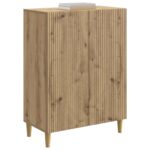 vidaXL Servírovacia skriňa Dub artisan 66 x 34,5 x 90 cm – Obrázok 3