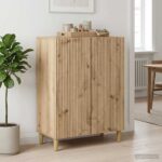 vidaXL Servírovacia skriňa Dub artisan 66 x 34,5 x 90 cm – Obrázok 4