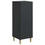 vidaXL Servírovacia skriňa Čierna 33 x 34,5 x 90 cm Kompozitné drevo – Obrázok 2