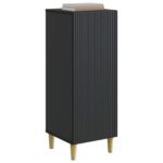 vidaXL Servírovacia skriňa Čierna 33 x 34,5 x 90 cm Kompozitné drevo – Obrázok 3
