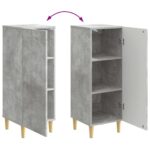 vidaXL Servírovacia skriňa Betónovo sivá 33 x 34,5 x 90 cm – Obrázok 11
