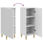 vidaXL Servírovacia skriňa Biela s vysokým leskom 33 x 34,5 x 90 cm – Obrázok 11